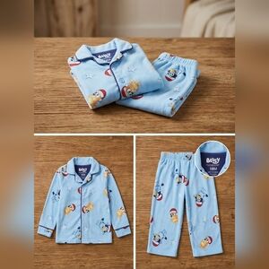 Buty Blue Kids Pajama Set with Cartoon Design